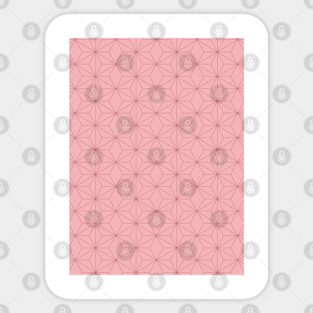 Kamado Nezuko Pattern (Kimono) Kimetsu No Yaiba Sticker TeePublic